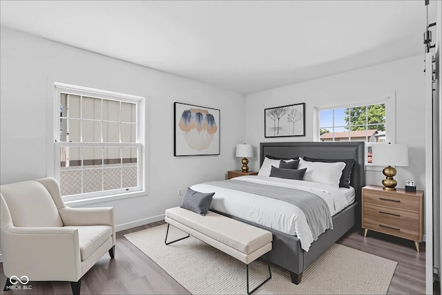 2829 Dakota Dr, Anderson, IN 46012 - bedroom with dark wood-type flooring and baseboards