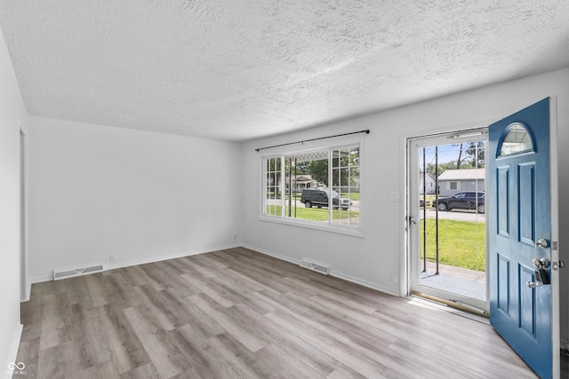 2829 Dakota Dr, Anderson, IN 46012 - entrance foyer with a textured ceiling, light wood finished floors, and healthy amount of natural light