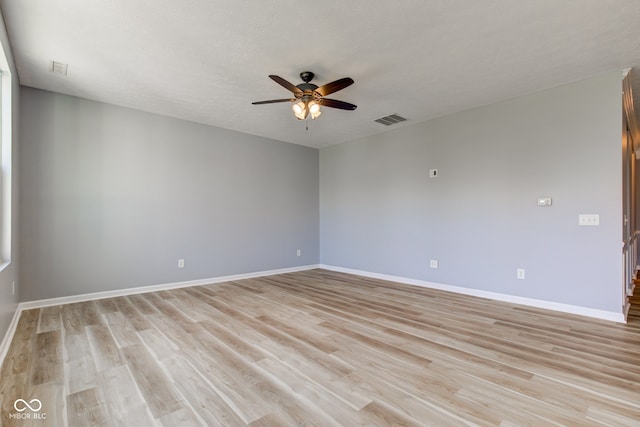 14620 Hinton Dr, Fishers, IN 46037 - empty room featuring a ceiling fan and light wood-style flooring