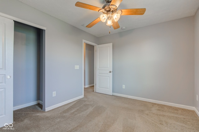 14620 Hinton Dr, Fishers, IN 46037 - unfurnished bedroom with carpet flooring, ceiling fan, and a closet