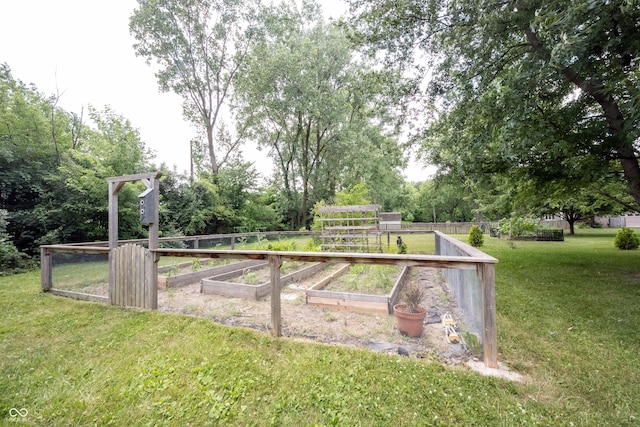 3711 Tara Ct, Carmel, IN 46074 - view of yard featuring a vegetable garden