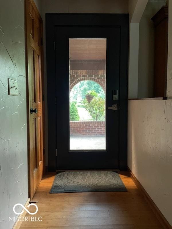 3711 Tara Ct, Carmel, IN 46074 - doorway to outside featuring light wood finished floors