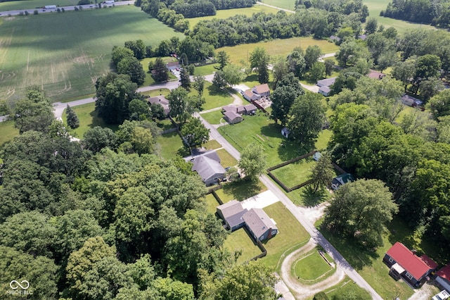 5902 Oak Ln, Anderson, IN 46013 - aerial view of property and surrounding area with rural landscape