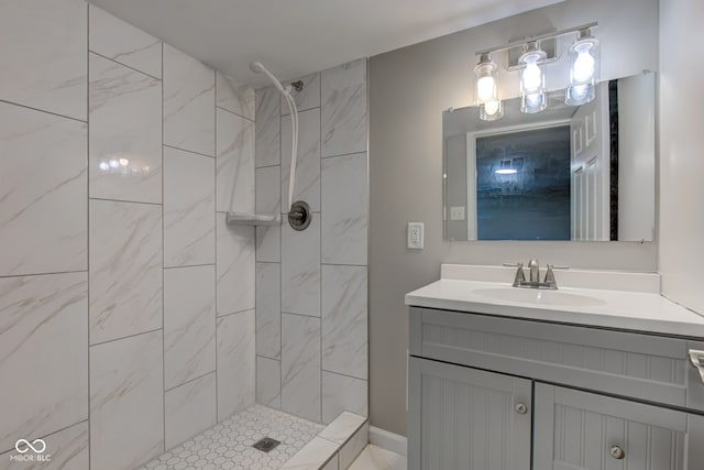 4155 Graceland Ave, Indianapolis, IN 46208 - full bath with tiled shower and vanity