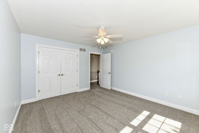 3050 Montgomery Blvd, Lapel, IN 46051 - unfurnished bedroom with carpet flooring, a closet, and a ceiling fan