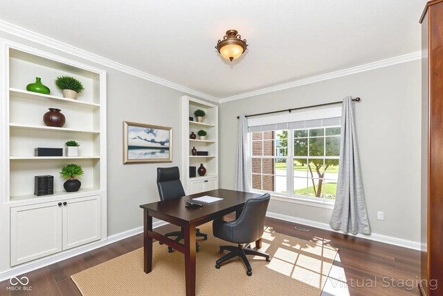 3050 Montgomery Blvd, Lapel, IN 46051 - office space with dark wood-style flooring and crown molding