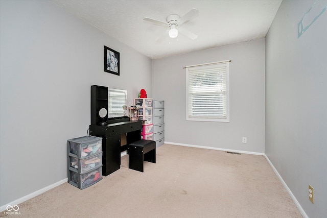 4020 Eisenhower Dr, Indianapolis, IN 46254 - carpeted office space with ceiling fan and baseboards