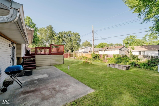 4020 Eisenhower Dr, Indianapolis, IN 46254 - view of yard with a deck, a patio, and stairway