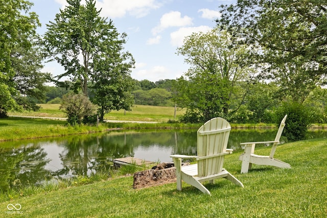 10198 N State Road 75, North Salem, IN 46165 - view of grassy yard with a water view