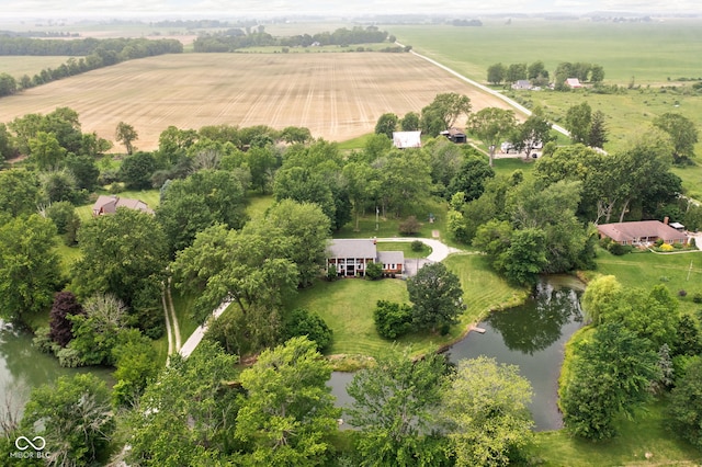 10198 N State Road 75, North Salem, IN 46165 - view of property location with rural landscape, a large body of water, and rows of crops