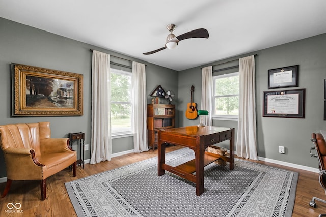 10198 N State Road 75, North Salem, IN 46165 - office space with ceiling fan and wood finished floors