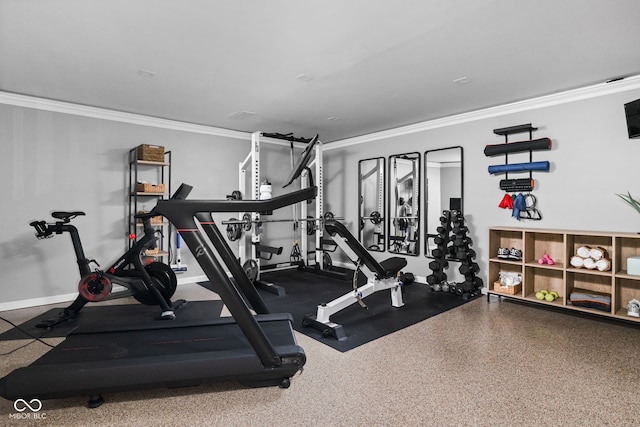 10198 N State Road 75, North Salem, IN 46165 - workout area with ornamental molding and baseboards