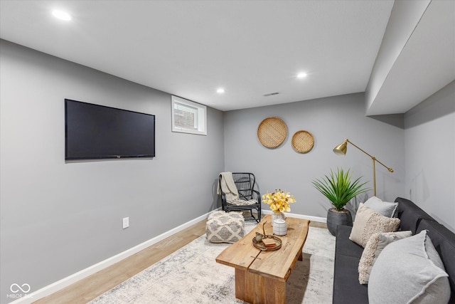 1141 W 35th St, Indianapolis, IN 46208 - living area with wood finished floors and recessed lighting