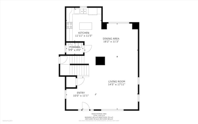 1141 W 35th St, Indianapolis, IN 46208 - view of home floor plan