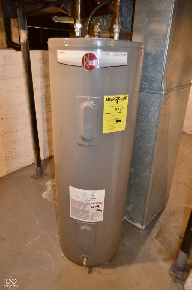 4930 Primrose Ave N, Indianapolis, IN 46205 - utility room with electric water heater