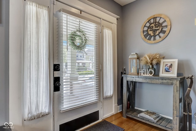 2332 Central Ave, Indianapolis, IN 46205 - doorway with healthy amount of natural light and wood finished floors