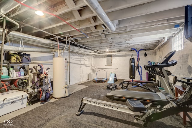 2332 Central Ave, Indianapolis, IN 46205 - exercise room with gas water heater