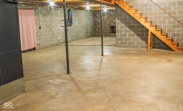 3401 N 75 W, Cayuga, IN 47928 - unfinished below grade area with stairway
