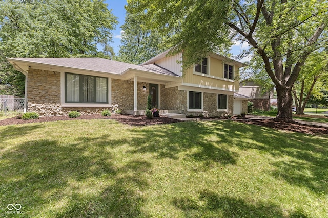 1930 Bechtel Rd, Indianapolis, IN 46260 - view of front of property featuring stone siding