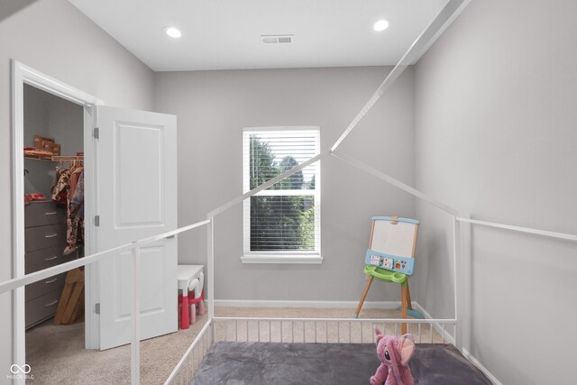 757 Carson Ln, Greenfield, IN 46140 - rec room featuring carpet floors and recessed lighting