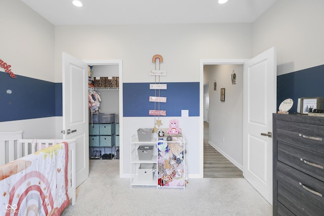 757 Carson Ln, Greenfield, IN 46140 - bedroom featuring a spacious closet, recessed lighting, carpet floors, and a closet