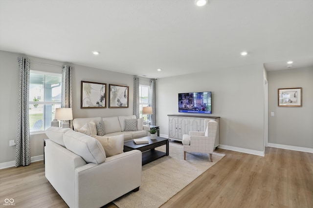 4182 Hume Ave, Plainfield, IN 46168 - living area featuring light wood-style flooring and recessed lighting