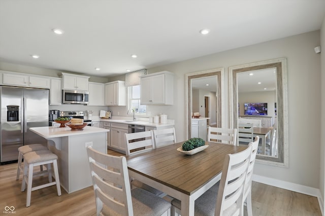 4182 Hume Ave, Plainfield, IN 46168 - dining room with light wood-type flooring and recessed lighting