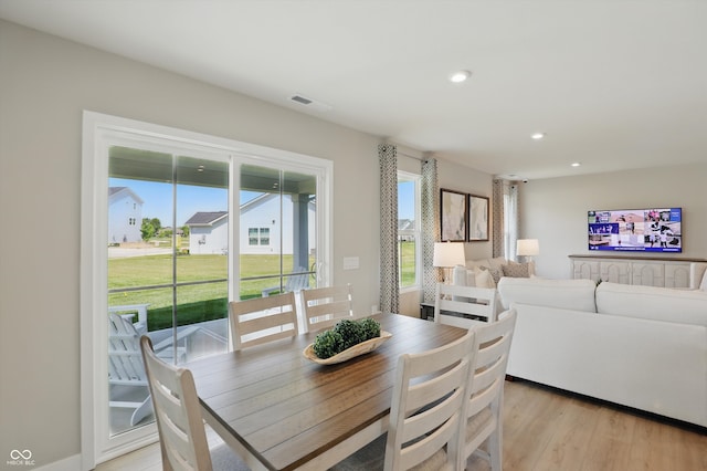 4182 Hume Ave, Plainfield, IN 46168 - dining area with light wood-style flooring and recessed lighting
