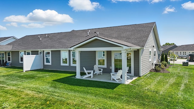 4182 Hume Ave, Plainfield, IN 46168 - back of property with roof with shingles and a patio area