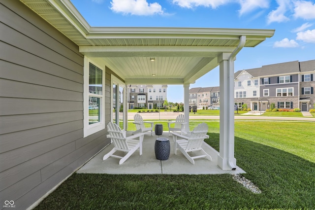 4182 Hume Ave, Plainfield, IN 46168 - covered porch featuring a lawn and a residential view