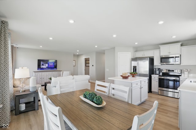 4182 Hume Ave, Plainfield, IN 46168 - dining room featuring light wood finished floors and recessed lighting