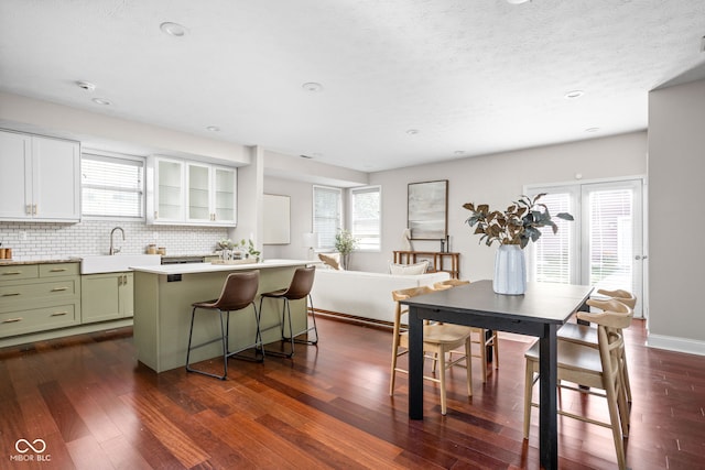 2015 N College Ave, Indianapolis, IN 46202 - dining room with dark wood finished floors and recessed lighting