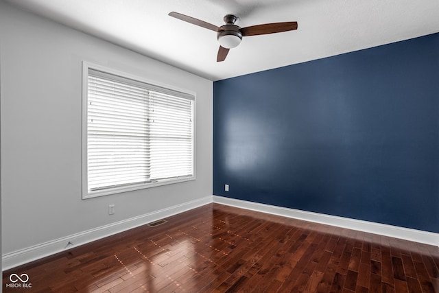 2015 N College Ave, Indianapolis, IN 46202 - empty room featuring a ceiling fan and wood finished floors