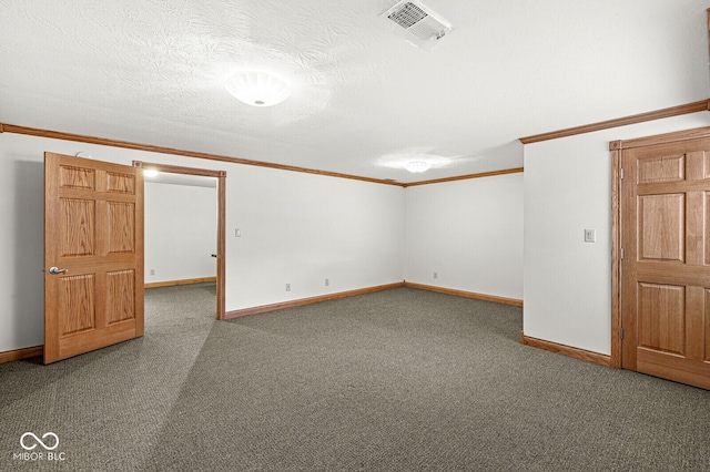 3766 Brill Rd, Indianapolis, IN 46227 - carpeted spare room featuring ornamental molding and a textured ceiling