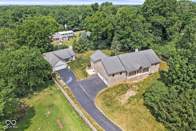 3766 Brill Rd, Indianapolis, IN 46227 - view from above of property with a forest