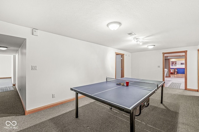 3766 Brill Rd, Indianapolis, IN 46227 - recreation room with carpet floors and a textured ceiling