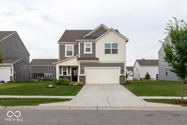 9309 Kellner St, Pendleton, IN 46064 - craftsman inspired home featuring board and batten siding, a garage, concrete driveway, and a front yard