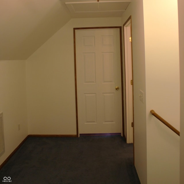 6052 N Deckshire Ln, Shirley, IN 47384 - bonus room featuring dark carpet and vaulted ceiling