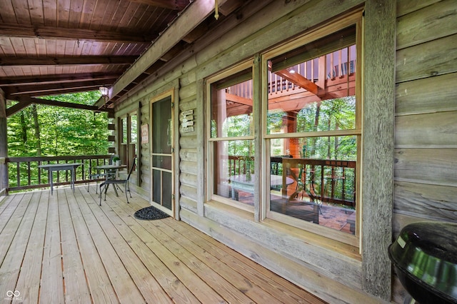 3715 Orchard Rd, Columbus, IN 47201 - view of wooden deck