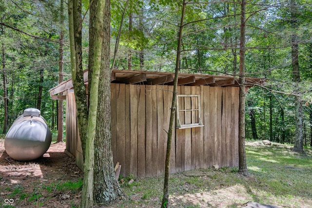 3715 Orchard Rd, Columbus, IN 47201 - view of shed featuring a wooded view
