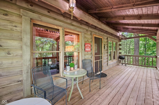 3715 Orchard Rd, Columbus, IN 47201 - wooden deck featuring area for grilling