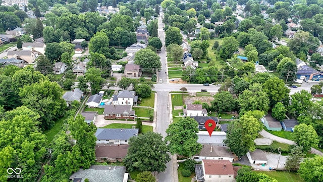 4129 Cornelius Ave, Indianapolis, IN 46208 - aerial view of property and surrounding area with nearby suburban area