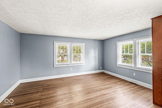 3760 Brill Rd, Indianapolis, IN 46227 - empty room with a textured ceiling, wood-type flooring, and plenty of natural light