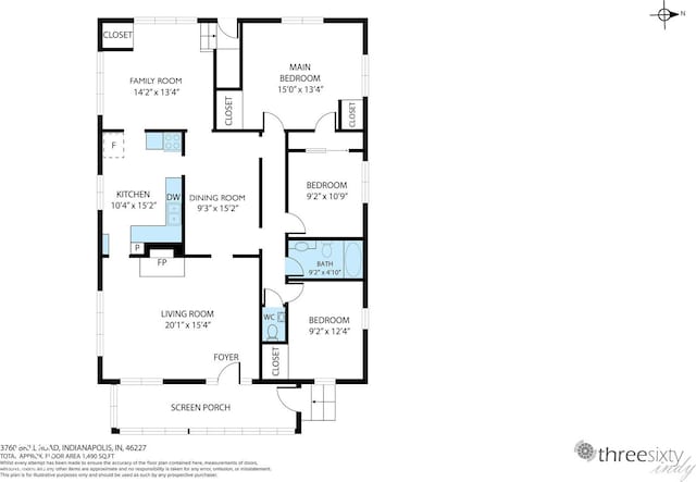 3760 Brill Rd, Indianapolis, IN 46227 - view of room layout