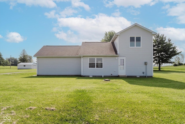 4330 S 100 E, Lebanon, IN 46052 - back of house with a lawn and a shingled roof