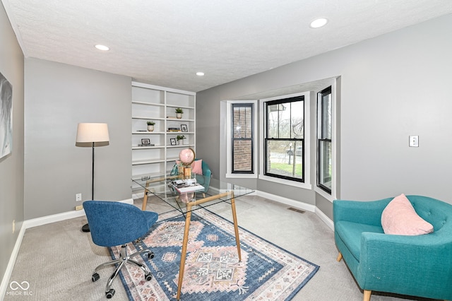5826 Winding Way Ln, Indianapolis, IN 46220 - carpeted home office featuring recessed lighting