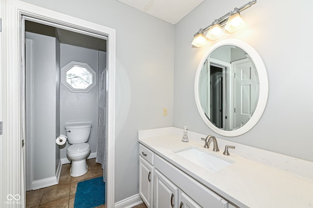 5826 Winding Way Ln, Indianapolis, IN 46220 - bathroom featuring vanity and tile patterned floors