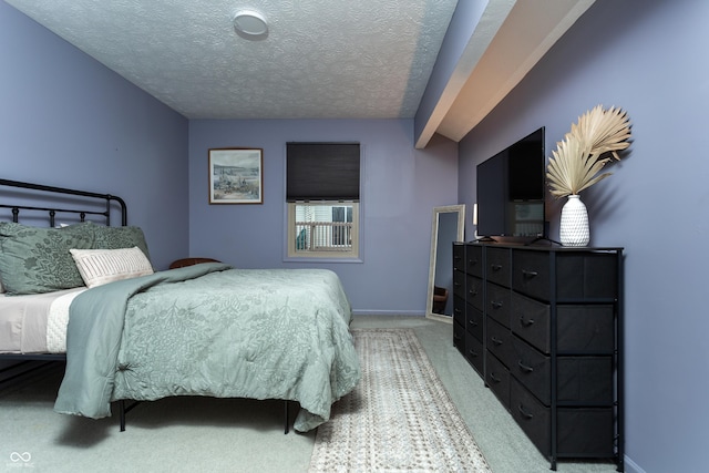 7612 Farm View Cir E, Indianapolis, IN 46256 - carpeted bedroom with baseboards and a textured ceiling