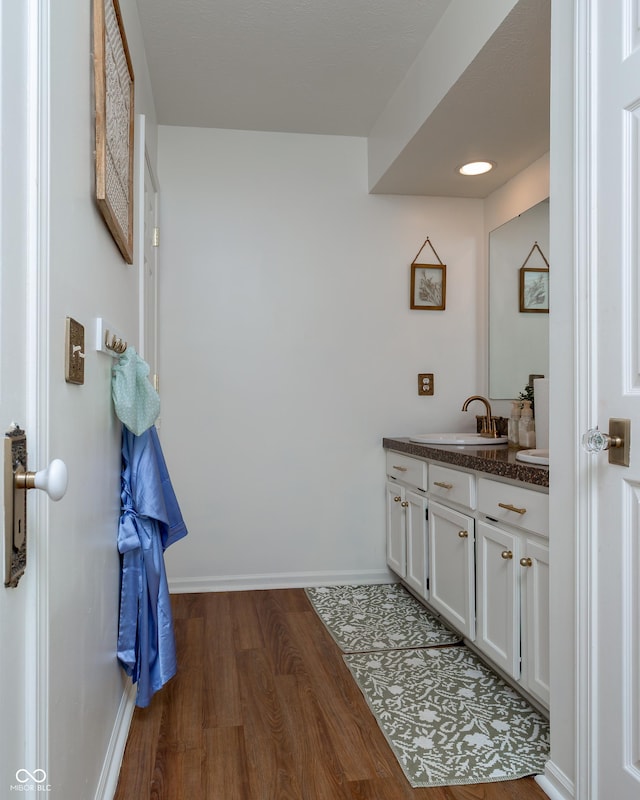 7612 Farm View Cir E, Indianapolis, IN 46256 - bathroom featuring vanity and wood finished floors