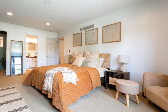 7612 Farm View Cir E, Indianapolis, IN 46256 - bedroom featuring carpet floors, recessed lighting, and connected bathroom